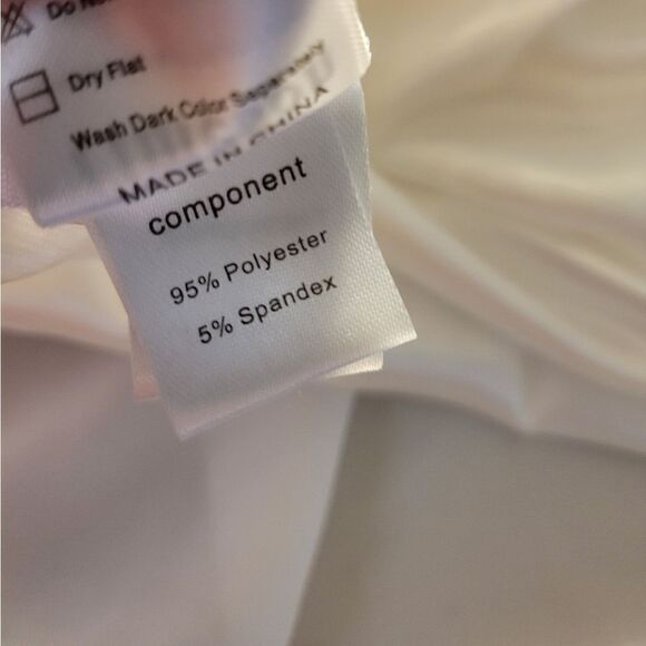 Timeson sheer double layered blouse Women's large white Pre-owned - Picture 6 of 7